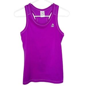 Adidas Tank Top Fuchsia Pink Purple Racerback Athletic Workout Top Girls XL